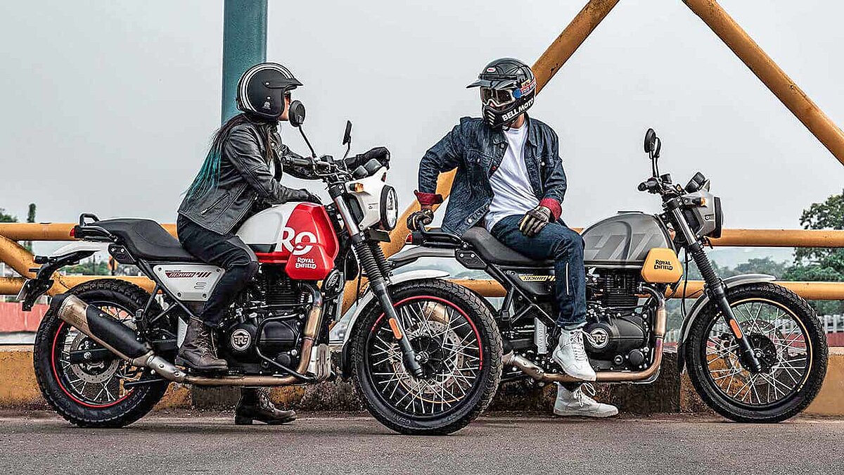 Eine leicht gestrippte Himalayan mit kleinerem Vorderrad – so könnte man die neue Scram 411 von Royal Enfield salopp beschreiben. Anfang Mai soll sie im Handel stehen.