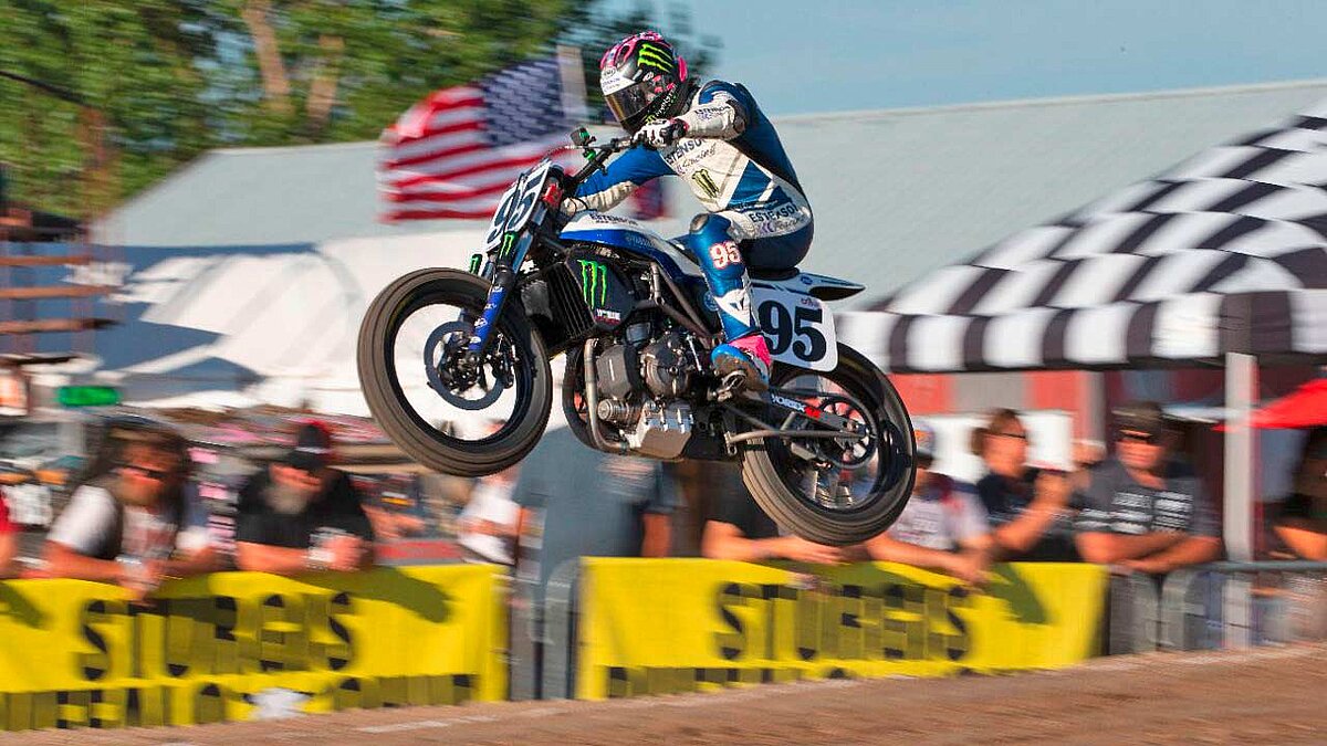 Schickt sich an, große Sprünge in der amerikanischen Flat Track-Szene zu machen: Das Rennbike Yamaha MT-07 DT.