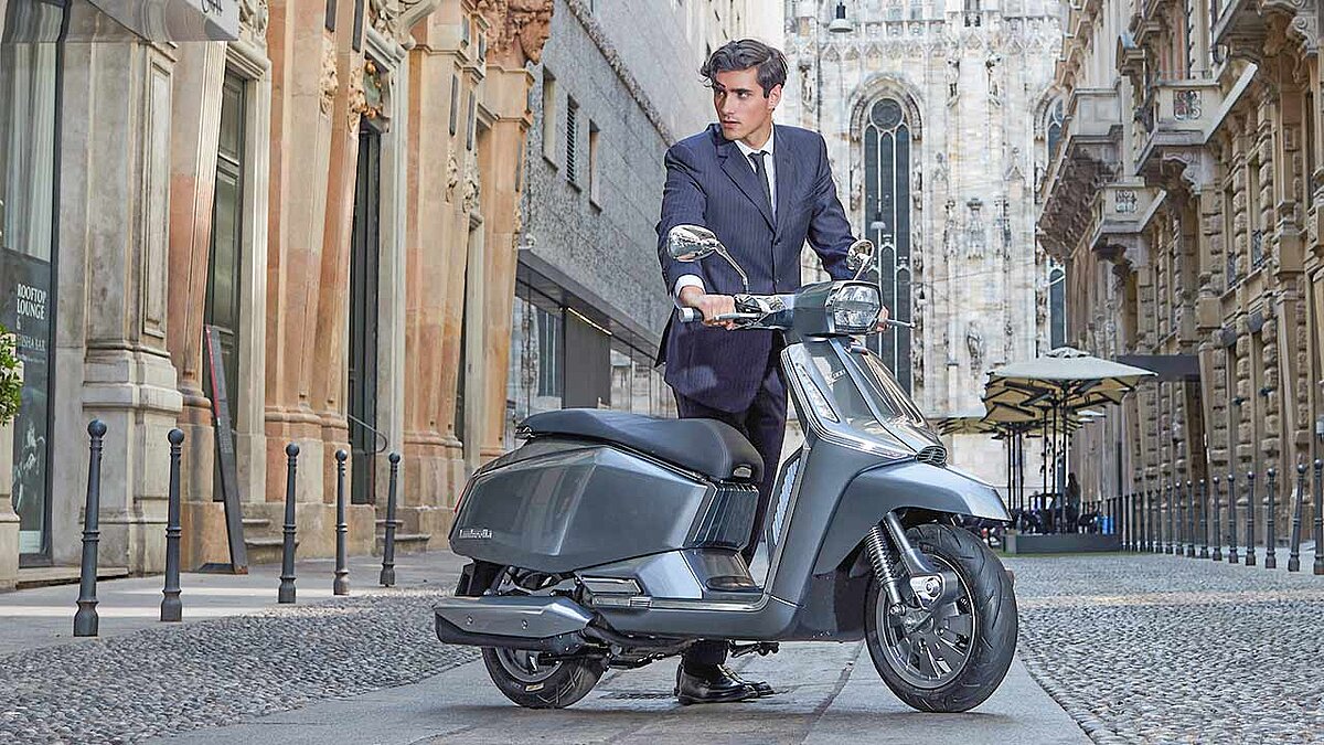 Ein erstes Bild vom neuen Lambretta X300, einem sportlichen Neoklassiker, der Ende des Jahres debütieren soll.