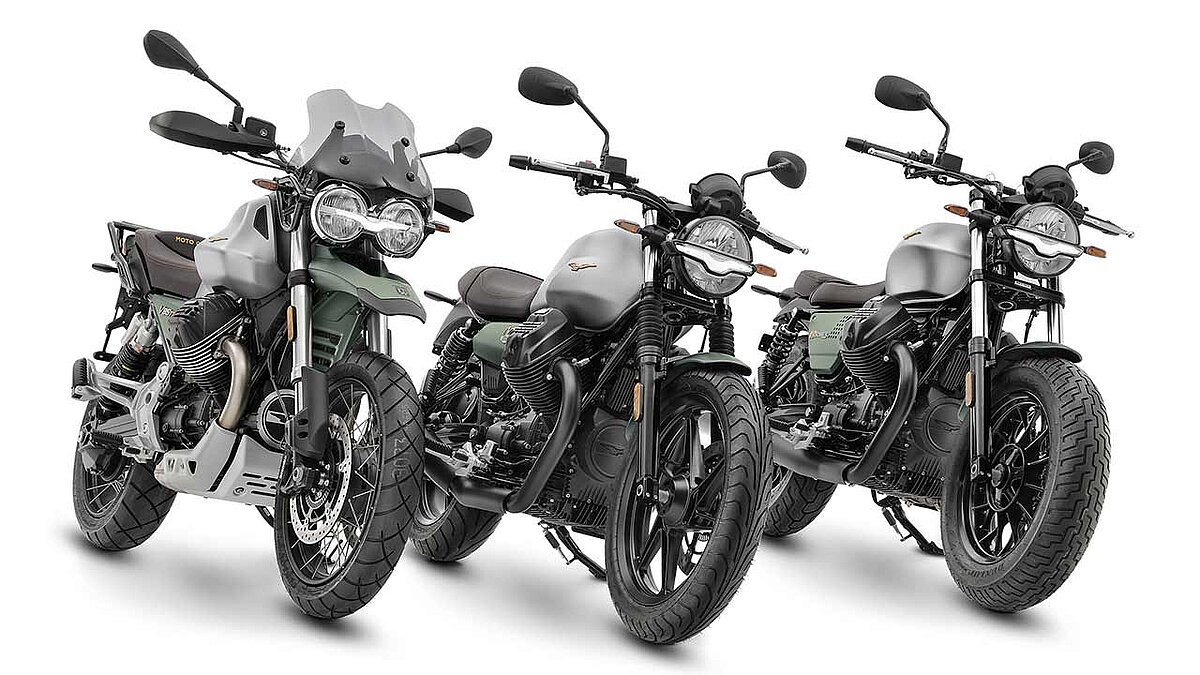 „Special Edition“: Die Sondermodell-„Parade“, die Moto Guzzi zum 100. Geburtstag der Marke auffährt.