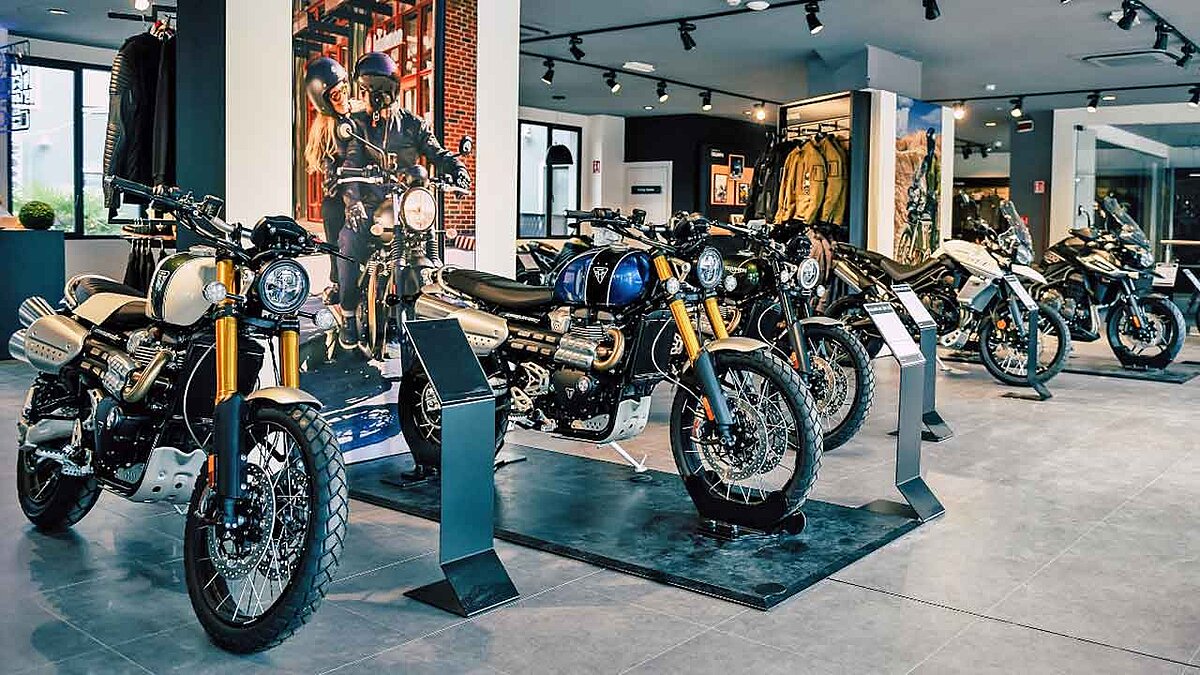 Impressionen aus Triumphs neuem Flagship Store in Mailand.