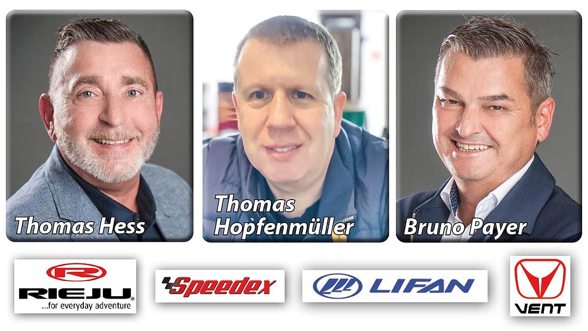 Das Vertriebsteam für Deutschland und die Fahrzeug-Marken von EnMoto auf einen Blick.