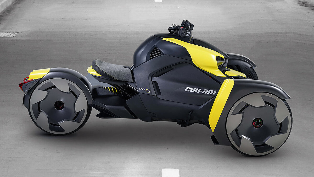 Das sportliche Dreirad Ryker von Can-Am kann man sich bei BRP offenbar auch gut als Elektromodell vorstellen.