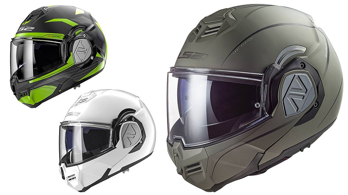 Der neue Modularhelm „FF906 Advant“ von LS2 soll ab Juni für eine UVP ab 329 Euro im Handel sein.