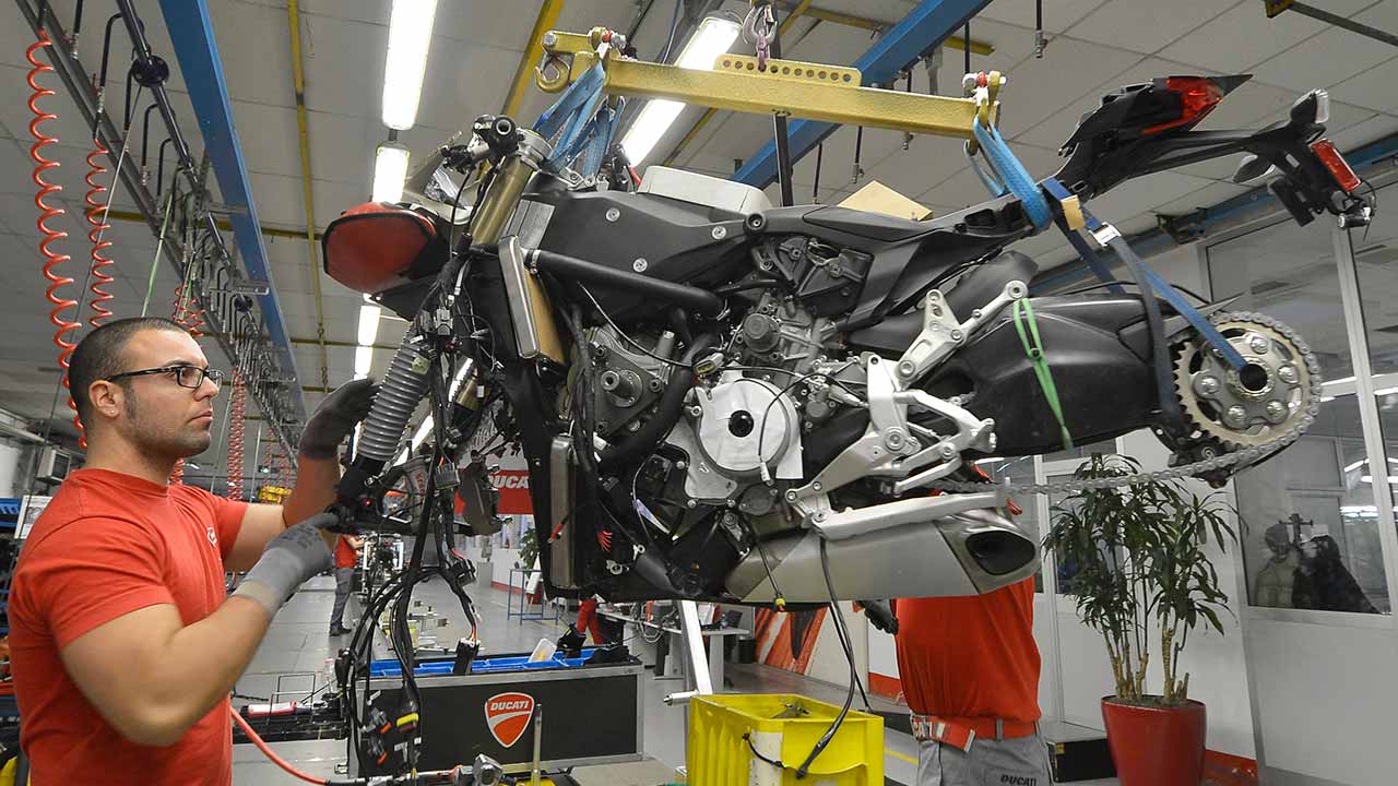 Die Ducati-Produktion im eigenen Werk in Borgo Panigale (Bologna) ruht bis 25. März.