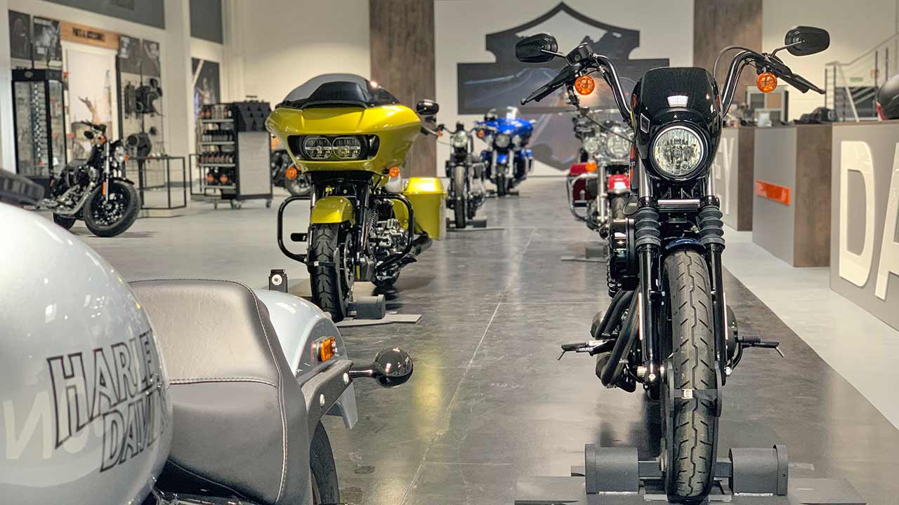 Ein Blick in den Showroom der neuen Harley-Davidson-Vertretung in Viersen.