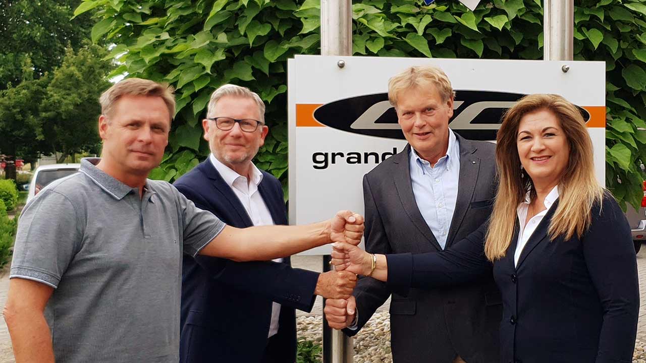Neue Allianz für eine Expansion auch in Deutschland: Duell-CEO Jarkko Ämmälä (v.l.) mit Erwin Van Hoof (Manager Exportmanagement und Business Development der Duell Bike-Center Gruppe) sowie den beiden ehemaligen Inhabern der IGM Trading BV/Grand Canyon GmbH, Arno und Ingrid Gaalman-Weghorst.