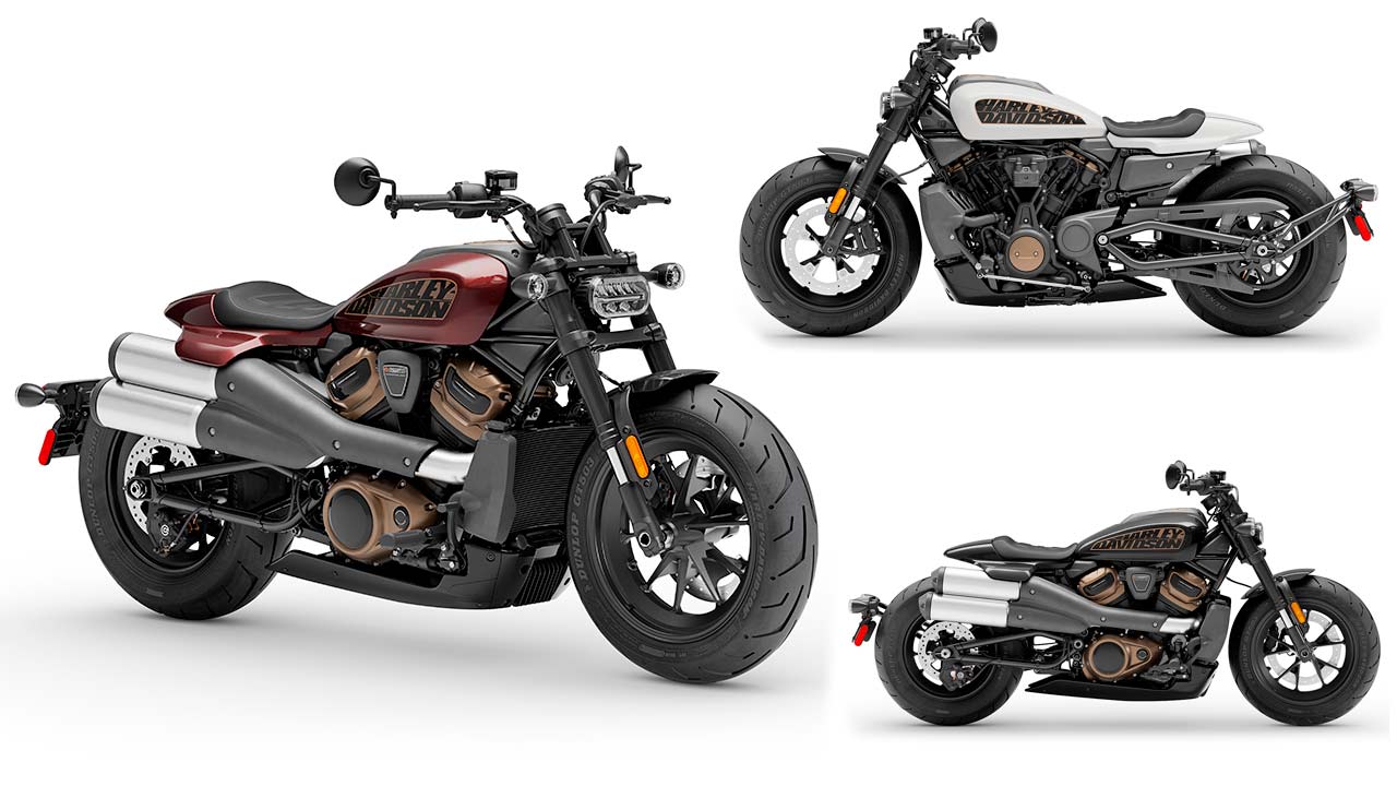 In zunächst drei Lackfarben fährt die Sportster S im Herbst vor: Schwarz („Vivid Black“), Weiß („Stone Washed White Pearl“) und eine Art helleres Weinrot, das bei Harley „Midnight Crimson“ heißt.