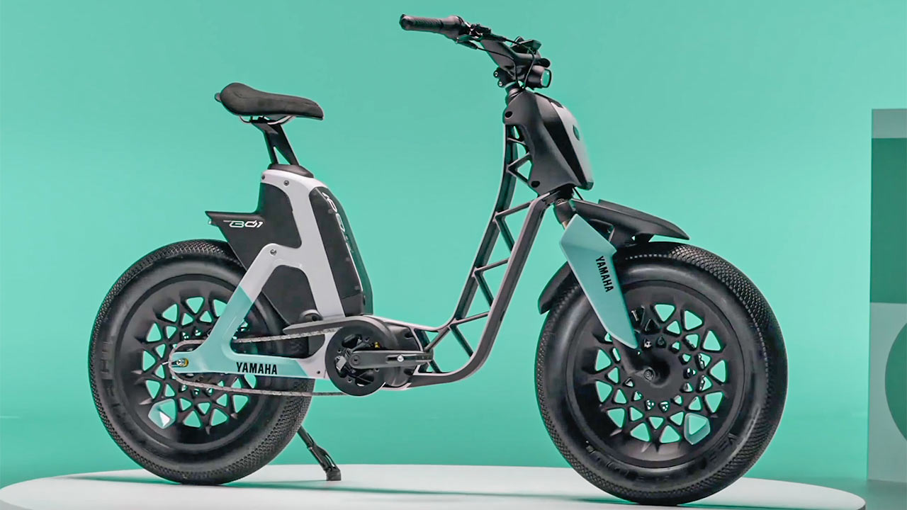 Auch eine Art „Zwitter“ oder Hybrid aus E-Bike und Moped stellte Yamaha vor. Er wird derzeit aber noch von Fantic und Minarelli entwickelt.